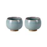 Tea Cup Set of 2 Porcelain Small Tea Cups 5oz Tea Cup Set