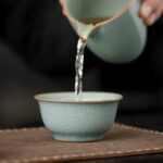 Tea Cup Set of 2 Porcelain Small Tea Cups 2oz Tea Cup - Image 3