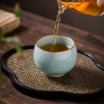 Tea Cup Set of 2 Porcelain Small Tea Cups 5oz Tea Cup Set - Image 2