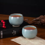 Tea Cup Set of 2 Porcelain Small Tea Cups 5oz Tea Cup Set - Image 3