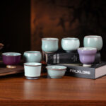 Tea Cup Set of 2 Porcelain Small Tea Cups 2oz Tea Cup - Image 4