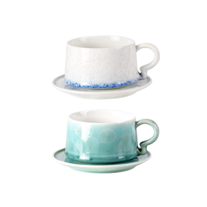 7.5oz Crystalline Glaze Espresso Mugs Ceramic for Coffee - Image 2