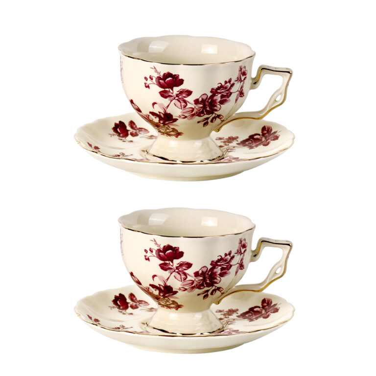 KAMMAK Porcelain Cup and Saucer Set of 2 - 7KPSP562N – detail view 2