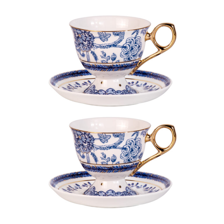 KAMMAK Bone China Cup and Saucer Set of 2 – detail view 2