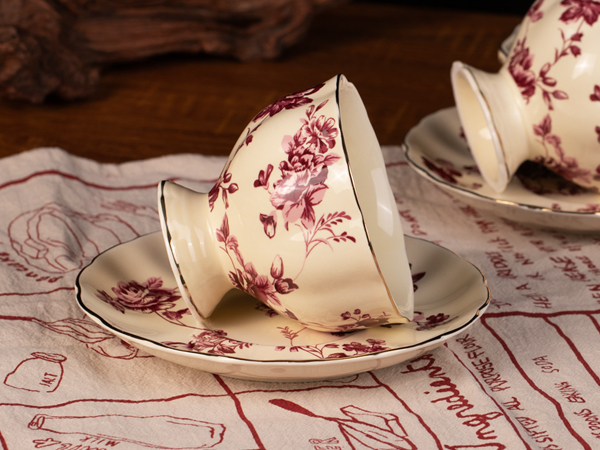 KAMMAK Porcelain Cup and Saucer Set of 2 - 7KPSP562N – detail view 4