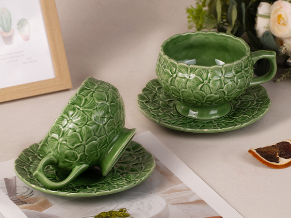 KAMMAK Porcelain Cup and Saucer Set of 2 - 7KPSP561N – detail view 4