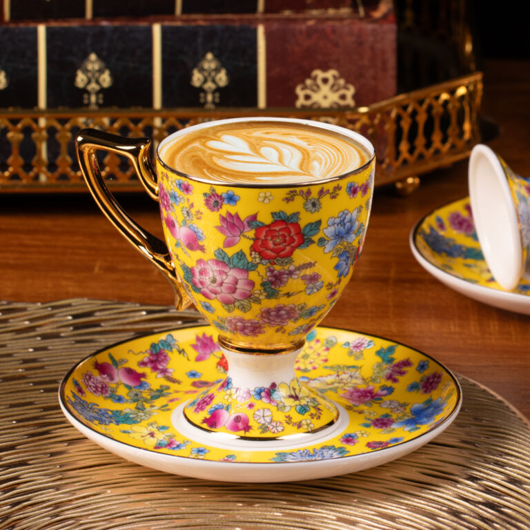 KAMMAK Porcelain Cup and Saucer Set of 2 - 7KPSP622N – detail view 3