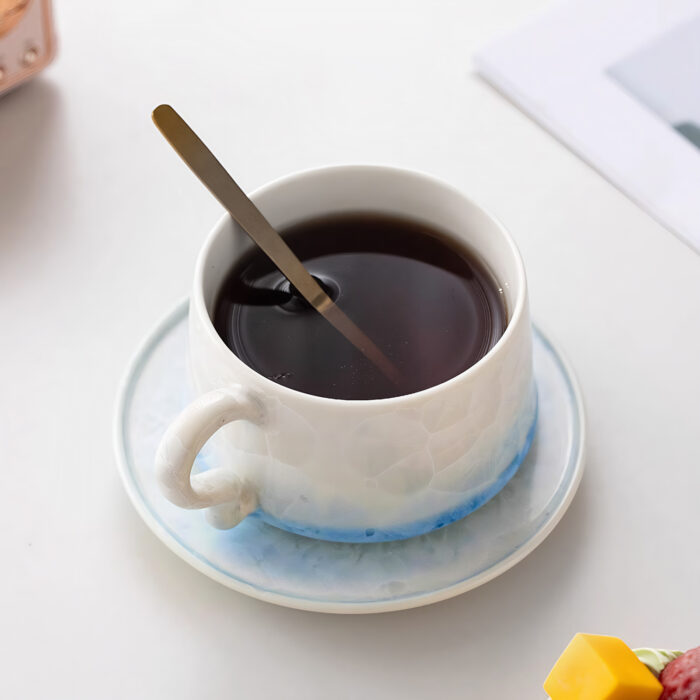 7.5oz Crystalline Glaze Espresso Mugs Ceramic for Coffee - Image 5