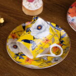 Tea Cups and Saucers Set of 2, Reinforced Porcelain Coffee Cups - Image 3