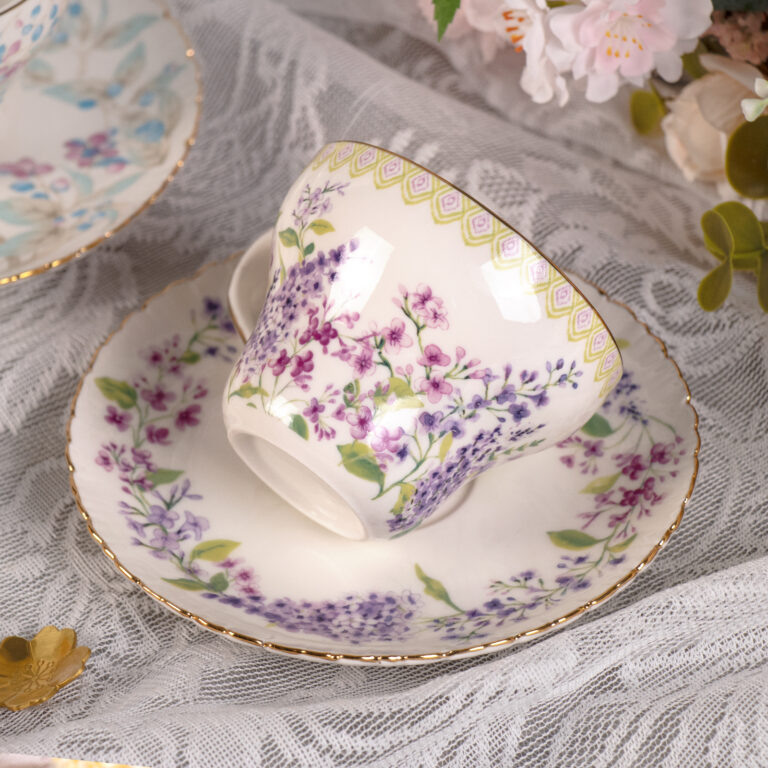 KAMMAK Porcelain Cup and Saucer Set of 2 - 7KPSP573N – detail view 4