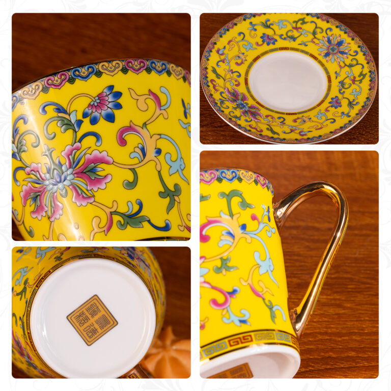 KAMMAK Porcelain Cup and Saucer Set of 2 - 7KPSP623N – detail view 3