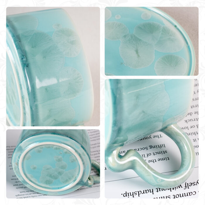 7.5oz Crystalline Glaze Espresso Mugs Ceramic for Coffee - Image 6