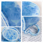 Tea Cups and Saucers set of 2, Porcelain Coffee Cups - Image 3