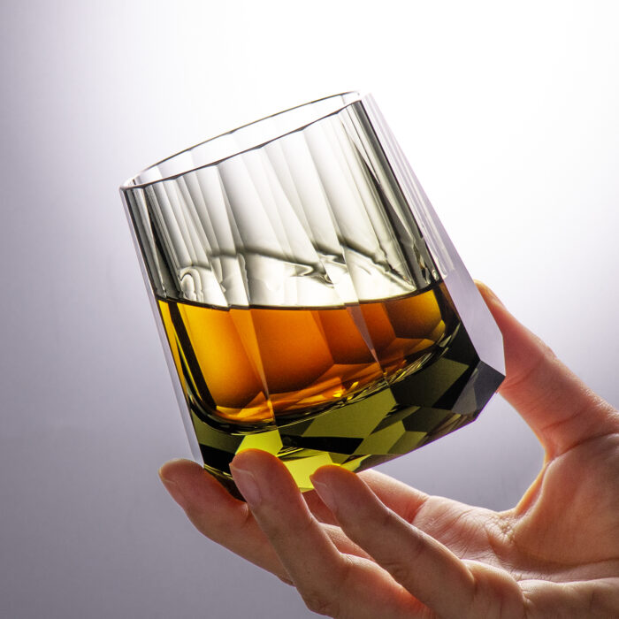 Crystal Whiskey Glasses Set of 2, Handcrafted 6.76oz Old - Image 2