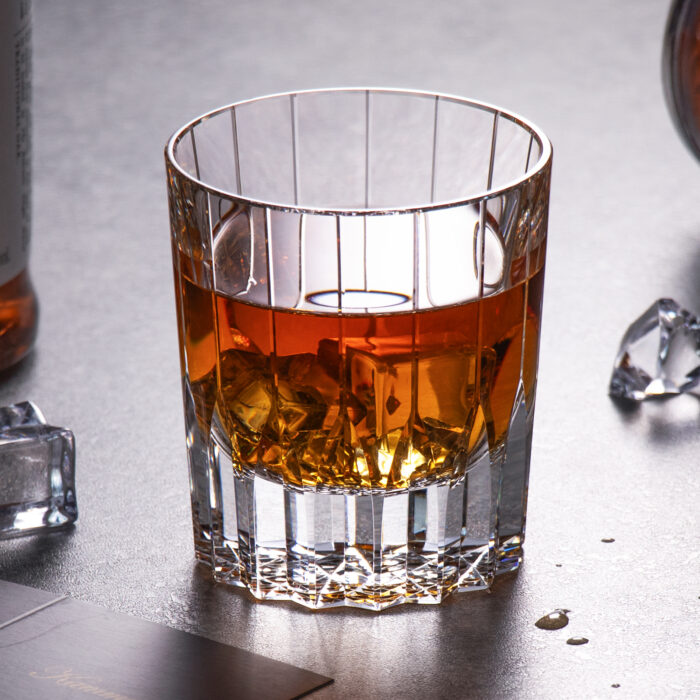 Crystal Whiskey Glasses Set of 2, Handcrafted 2.03oz Old Fashioned Glasses - Image 4