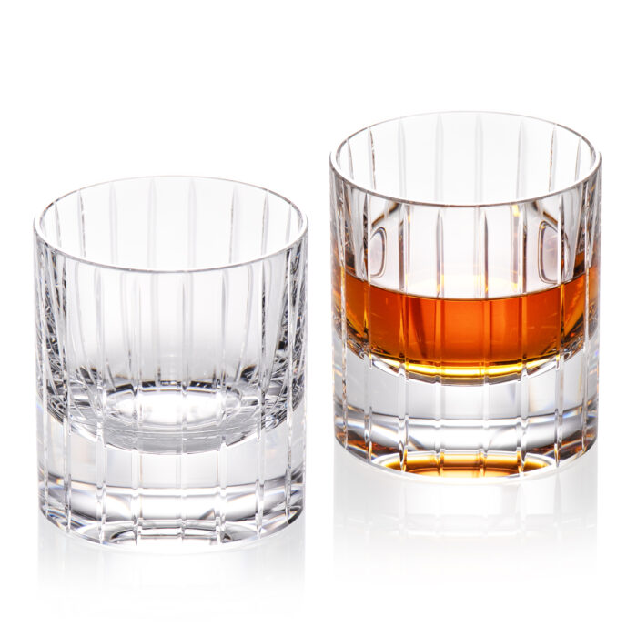 crystal whiskey glasses white (3) Crystal Whiskey Glasses Set of 2, Handcrafted - Image 1