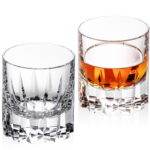 Crystal Whiskey Glasses Set of 2, Handcrafted