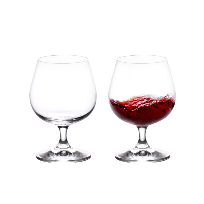 Cognac Glasses Set of 2 8oz  Crystal Snifter Glasses with Stem - Image 1