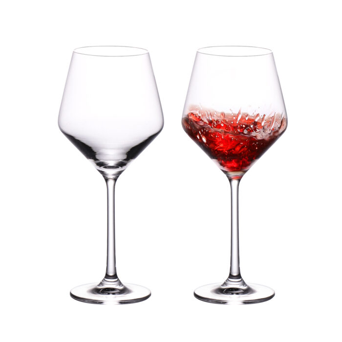 Wine Glasses Set of 2 15 oz Crystal Bordeaux Wine Glasses - Image 1