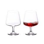 Cognac Glasses Set of 2 17oz Crystal Snifter Glasses with Stem - Image 2