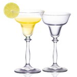 Margarita Glasses Set of 2, 6.7oz Crystal Coupe Glasses