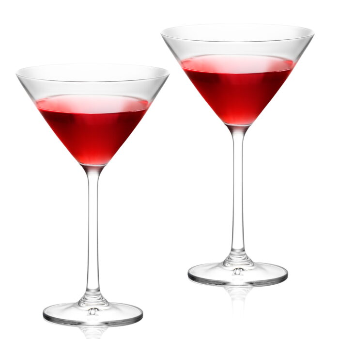 1 Martini Glasses Set of 2, 8oz Crystal Coupe Glasses - Image 1