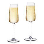 Champagne Flutes, 8.9oz Crystal Champagne Glasses Set of 2 - Image 4