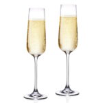 Champagne Flutes, 8.9oz Crystal Champagne Glasses Set of 2 - Image 4