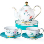 Tea Set, Porcelain Teapot and Cups Set, Ceramic Tea Pot - Image 3