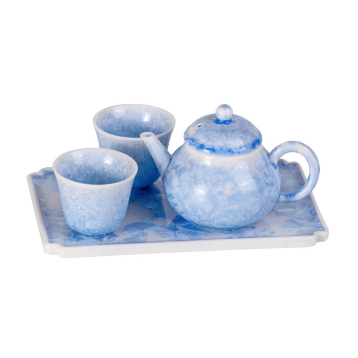 1 Chinese Gong Fu Tea Set Porcelain Tea Pot and Tea Cups Set - Image 1