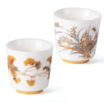 Vintage Coffee Cup Set of 2 Porcelain Teacups Espresso Mug - Image 2