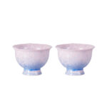 2.8oz Hand Painted for Afternoon Tea or Coffee Pink and Blue - Image 2