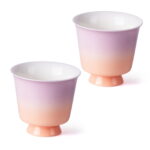 Tea Cups 2.3oz Hand Painted Tea Party Mugs Cup Set of 2 - Image 2