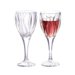 Wine Glasses Set of 2 8 oz Crystal Bordeaux Wine Glasses - Image 2
