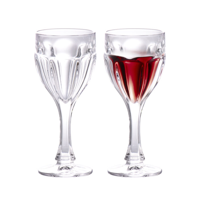 Wine Glasses Set of 2 4.6 oz Crystal Bordeaux Wine Glasses - Image 1
