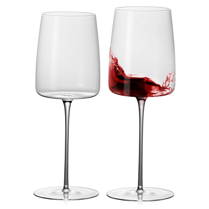 Wine Glasses Set of 2 17.92 oz Crystal Bordeaux Wine Glasses - Image 1