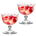 Cocktail Glasses Set of 2, 10oz Crystal Dessert Glass