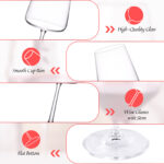 Wine Glasses Set of 2 17 oz Crystal Red Wine Glasses Large - Image 4