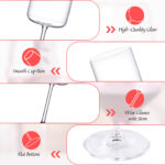 Wine Glasses Set of 2 16 oz Crystal Bordeaux Wine Glasses - Image 5