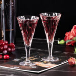 Wine Glasses Set of 2 7.8 oz Crystal Bordeaux Wine Glasses