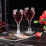 Wine Glasses Set of 2 4.6 oz Crystal Bordeaux Wine Glasses - Image 4