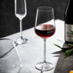 Wine Glasses Set of 2 13.6 oz Wine Glasses Thin Rim Long Stem - Image 4