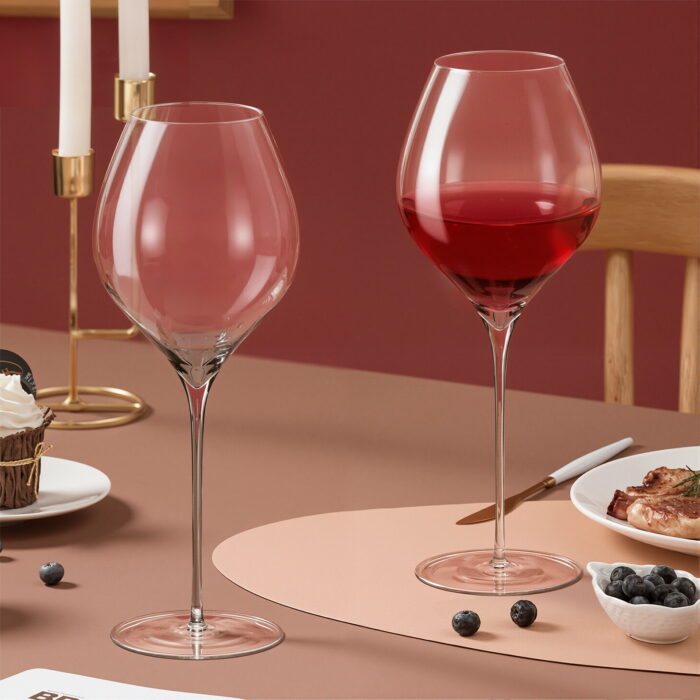 Wine Glasses Set of 2 20.29 oz Crystal Bordeaux Wine Glasses - Image 3