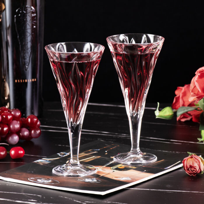 Wine Glasses Set of 2 7.8 oz Crystal Bordeaux Wine Glasses - Image 3