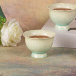 Ceramic Tea & Coffee 2.8oz Cups Set of 2-Yellow-Green Gradient - Image 4