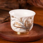 Ceramic Tea Cups Small 3.9oz Vintage Coffee Cup Set of 2 - Image 5