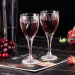 Wine Glasses Set of 2 8 oz Crystal Bordeaux Wine Glasses - Image 3