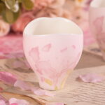 Ceramic Tea Cups 2.9oz Small Cute Vintage Coffee Cup Set of 2 - Image 3