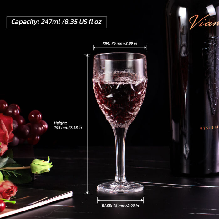 Wine Glasses Set of 2 8.3 oz  Perfect for Red & White Daily Use - Image 3