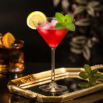 Martini Glasses Set of 2, 8oz Crystal Coupe Glasses